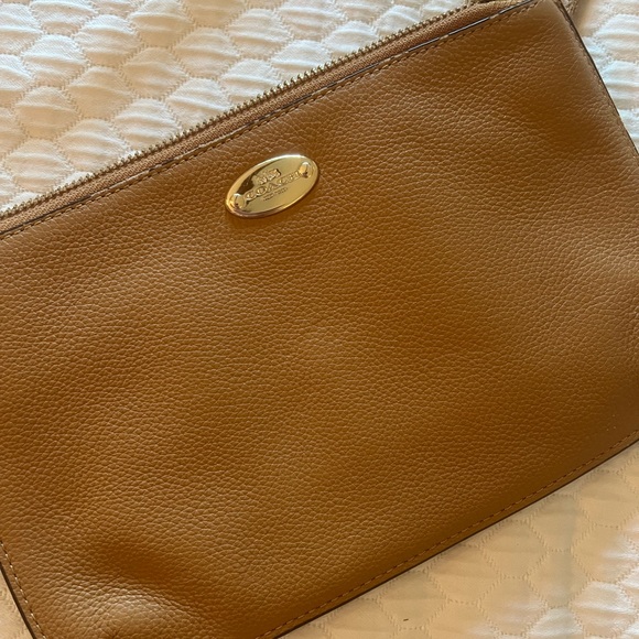 COACH-double zipper saddle crossbody - Picture 2 of 6